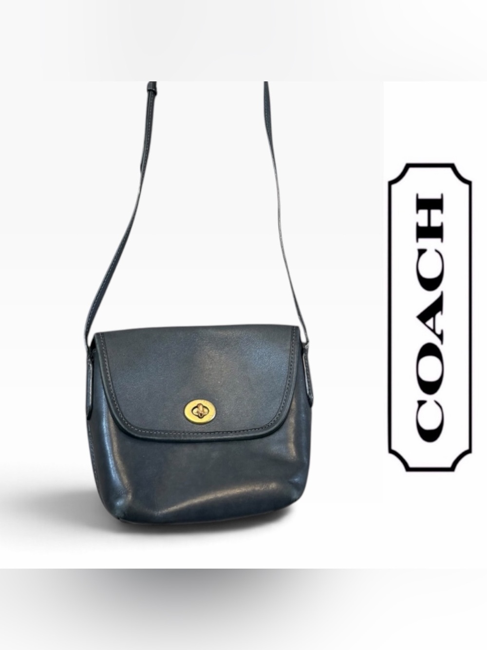 Coach "Quincy" Leather Crossbody Bag